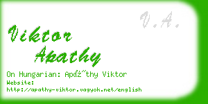 viktor apathy business card